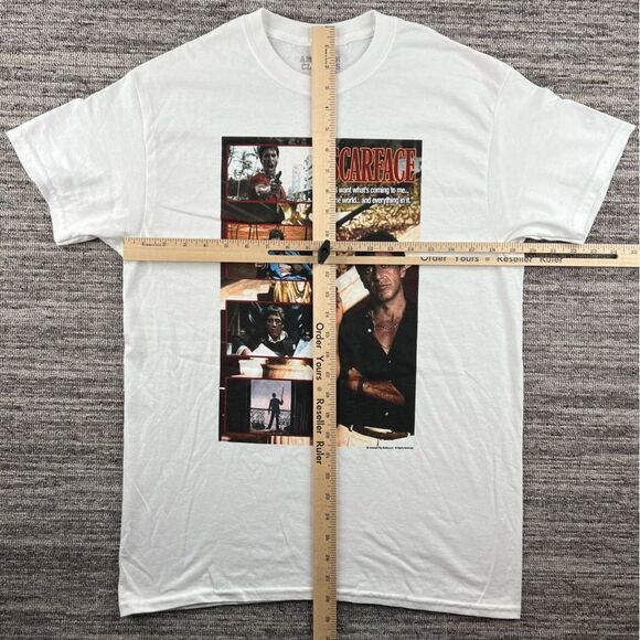 SCARFACE AMERICAN CLASSICS | Men’s 100% Cotton Tony Montana White Shirt Size M - Picture 5 of 7